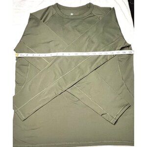 All In Motion Womens Hunter Green Activewear Long Sleeve LARGE Stretch